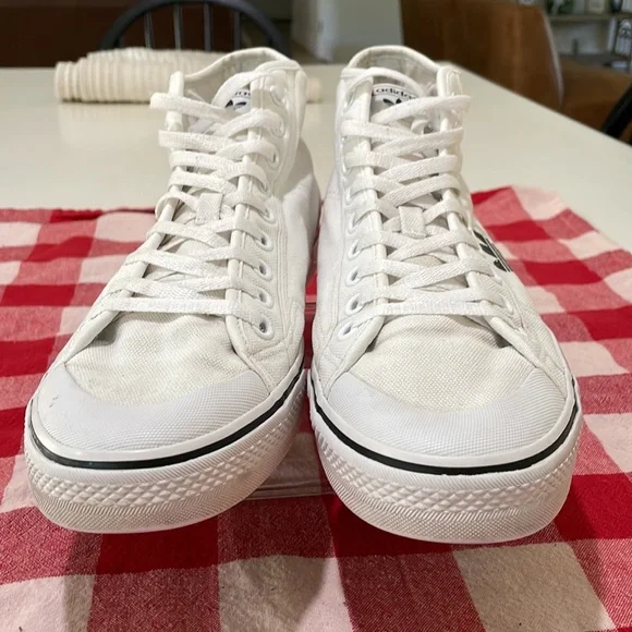 Adidas Nizza RF Hi Classic B-ball shoes in white canvas. Men 13. Excellent cond. - Picture 8 of 15